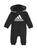 商品第1个颜色BLACK, Adidas | Baby Boy's Hooded Fleece Coveralls
