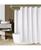 颜色: White, Awesome Home | Cotton Blend Soft Waffle Weave Shower Curtain, 72"X96"