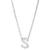 ADORNIA | Rhodium-Plated Mini Initial A Pendant Necklace, 16" + 2" extender, 颜色S