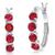 颜色: created ruby, MAX + STONE | Round Gemstone Statement Hoop Earrings in Sterling Silver (0.9 inches)