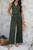颜色: olive, TRUEDAMES | Solid V Neck Button Vest Pleated Suit Sets