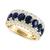 颜色: Sapphire (Yellow Gold), Effy | Effy Blue & White Sapphire Ring (3-1/2 ct. t.w.) & Diamond (1/20 ct. t.w.) in 14k White Gold. (Also available Emerald and Pink Sapphire)