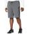 color Dark Grey Heather/Black, Adidas | Big & Tall Essentials 3-Stripes Single Jersey Shorts