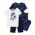 商品Carter's | Little Boys 4-Piece Snug Fit T-shirt, Shorts and Pajama Set颜色Sports