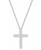 颜色: White Gold, Macy's | Diamond Cross Pendant Necklace (1 ct. t.w.) in 14k White or Yellow Gold, 16" + 2" extender