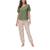 商品第2个颜色Dianthus, INK+IVY | Women's 2 Piece Short Sleeve Henley Top with Jogger Pajama Set