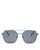 商品Polaroid | Unisex Polarized Brow Bar Aviator Sunglasses, 57mm颜色Blue/Gray Polarized