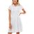 Planet Gold | Planet Gold Womens Juniors Collared Pleated Fit & Flare Dress, 颜色Bright White