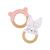 颜色: Pink, Saro | by Kalencome Baby Ring and Bunny Teether Bundle