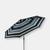 颜色: Grey, Sunnydaze Decor | Sunnydaze 9' Aluminum Outdoor Solar LED Lighted Umbrella with Tilt Teal Stripe