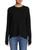 商品Saks Fifth Avenue | Rolled Edge Crewneck Cashmere Sweater颜色BLACK