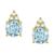 颜色: Aquamarine with 14k Gold, Macy's | Gemstone & Diamond Accent Stud Earrings