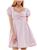 Planet Gold | Juniors Womens Cotton Fit & Flare Dress, 颜色winsome orchid