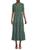 商品Max Studio | Tiered Floral Midi Dress颜色EMERALD_GOLD