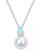 颜色: October/Blue Opal, Macy's | Cultured Freshwater Pearl (8-1/2mm) Birthstone 18" Pendant Necklace  in 14k Gold-plated Sterling Silver,18k Rose Gold-plated Sterling Silver or Sterling Silver