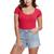 商品第5个颜色Karma Pink, GUESS | WOMEN'S Karlee Jewel-Button Ribbed Henley Top