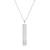颜色: aquamarine, MAX + STONE | 14k White Gold Bar Pendant Necklace with 3mm Small Round Gemstone Adjustable Cable Chain 16 Inches to 18 Inches with Spring Ring Clasp