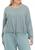 color Dreamy Sage Marl, Love, Fire | Plus Size Waffle Knit Hacci Long Sleeve Sleep Shirt