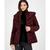 商品Michael Kors | Women's Hooded Down Puffer Coat, Created for Macy's颜色Burgundy