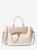 color VANILLA/SOFT PINK, Michael Kors | Hamilton Legacy Large Logo Belted Satchel