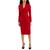 商品Tahari | Belted Wrap Skirt Suit颜色Red