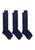 商品Ralph Lauren | Microfiber Ribbed Socks - 3 Pack颜色NAVY