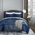 颜色: Blue, Chic Home Design | Amara 2 Piece Comforter Set Embossed Mandala Pattern Faux Fur Micromink Backing Bedding TWIN