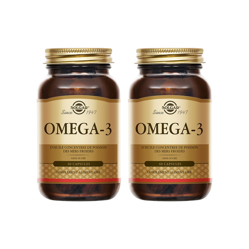 颜色: 60粒*2瓶, Solgar | Solgar Omega-3浓缩鱼油 30-60-120粒 提高记忆力改善视力