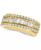 颜色: Yellow Gold, Macy's | Diamond Triple Row Diagonal Band (1 ct. t.w.) in 10k White or Yellow Gold