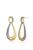 颜色: gold, Liv Oliver | 18k Gold Two Tone Textured Drop Earrings
