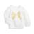 商品First Impressions | Baby Girls Bow Velour Top, Created for Macy's颜色Angel White