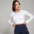 颜色: White, Myprotein | MP Women's Shape Seamless Long Sleeve Crop Top - Sandstone