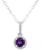 颜色: Amethyst, Macy's | Rhodolite Garnet (1 ct. t.w.) & Diamond Accent Solitaire 18" Pendant Necklace in Sterling Silver (Also in Citrine, Blue Topaz, Peridot, Amethyst, & White Topaz)