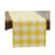 颜色: Yellow, Saro Lifestyle | Buffalo Plaid Cotton Blend Table Runner, 72" x 16"