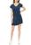 color Moonlit Ocean, Love, Fire | Junior's Ribbed V-Neck T-Shirt Dress