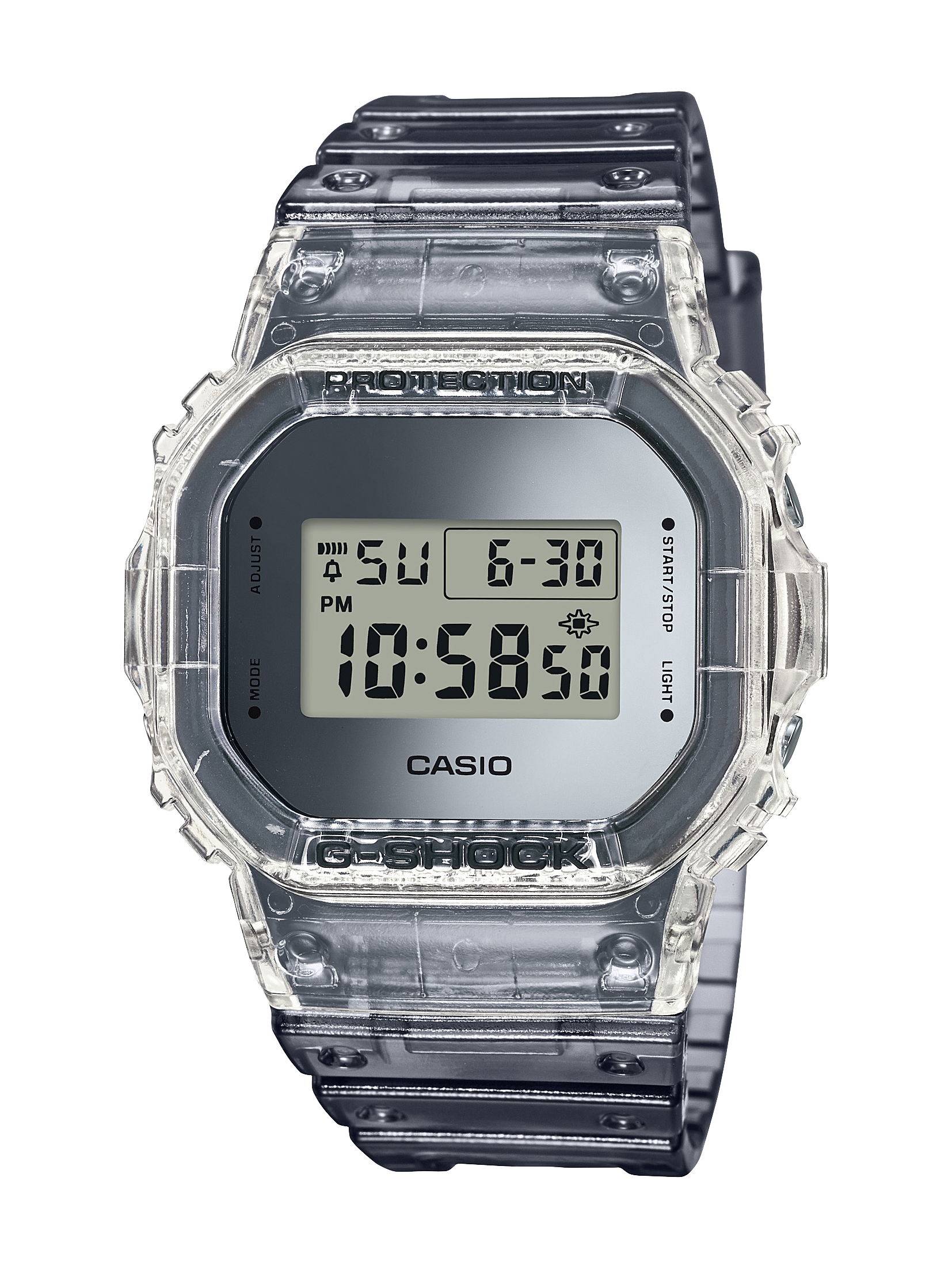 商品Casio | casio冰川冰韧Gshock透明防水运动男GA-700SK颜色SKU-02-DW-5600SK-1DR【经典方块 透明】