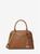color LUGGAGE, Michael Kors | Jet Set Travel Medium Saffiano Leather Dome Satchel