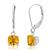 颜色: citine, MaxColor | Solid 10K White Gold Cushion Cut Dangle Gemstone Leverback Earrings