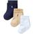 商品第1个颜色Blue/Khaki/Navy, Ralph Lauren | Ralph Lauren Baby Boys Crew Socks 3-Pack