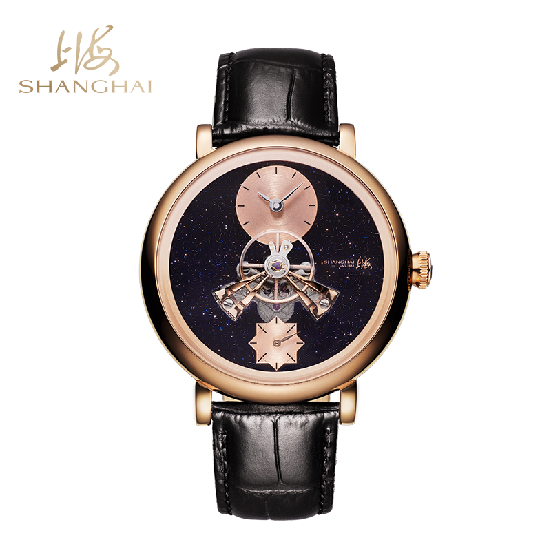 商品SHANGHAI WATCH |  大都会系列·穹境 自动上链机械男士腕表颜色砂金石玫瑰金圈