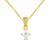 商品Essentials | Cubic Zirconia Pendant Necklace, 16" + 2" extender in Silver or Gold Plate颜色Gold