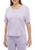 color Lilac Star, Love, Fire | Rayon Spandex Pocket Pajama T-Shirt