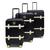 商品第1个颜色Black, Badgley Mischka | Grace Expandable Retro Luggage, Set of 3