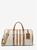 color VANILLA/ACORN, Michael Kors | Bedford Travel Extra-Large Logo Stripe Weekender Bag