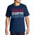 商品CHAMPION | Men's Red, White & Blue Logo Graphic Short-Sleeve T-Shirt颜色Navy