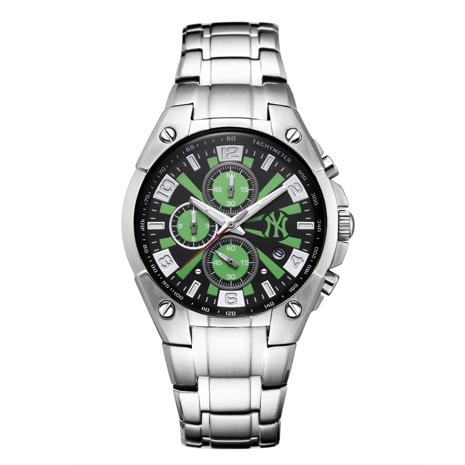 商品MLB | MLB潮牌个性创意男士手表 多功能防水 绿表盘手表MLB-FX007颜色绿色