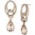 商品Givenchy | Silver-Tone Interlocking Circle & Pear-Shape Crystal Drop Earrings颜色Gold