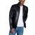 商品第1个颜色Black, Michael Kors | Men's Perforated Faux Leather Hipster Jacket, Created for Macy's