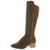 商品Style & Co | Style & Co. Womens Finnly Faux Suede Stacked Heel Over-The-Knee Boots颜色Pine