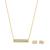 Michael Kors | Tapered Baguette Bar Pendant and Earrings Gift Set, 颜色Gold